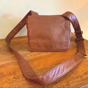 DKNY Brown Leather Vintage Crossbody Bag
